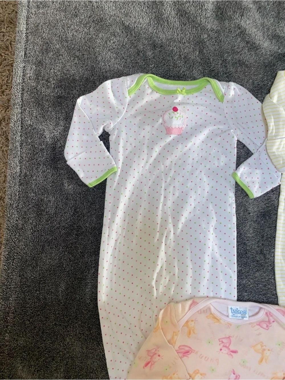 Baby Girl Sleep Gown Bundle 0-3M & 0-6M Easy Nighttime Changes